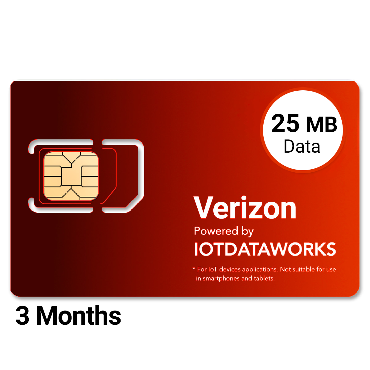 25 MB Per Month Prepaid for 3 Months SIM Data Plan | Twilio Verizon SIM ...