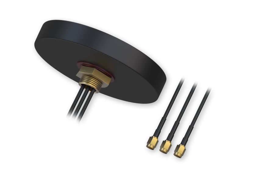 Teltonika PR1KCS28 3-in-1 Roof Antenna | Cellular/GNSS/Wi-Fi | SMA M | 3 m (10 ft) Cables | Black | Screw Mount