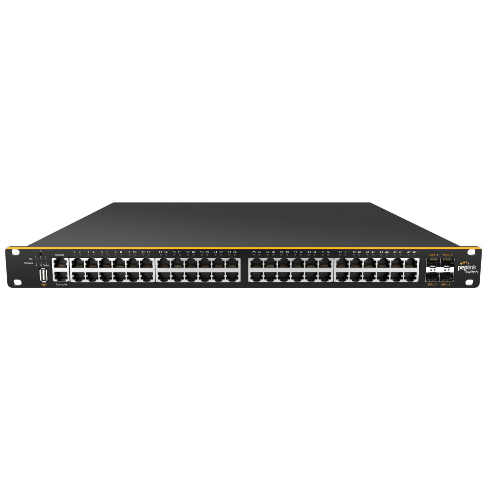 Peplink PSW-48-800W SD Switch | 48 Ports | Enterprise-Grade | 176 Gbps | 131 Mpps Packet Forwarding