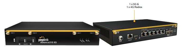 Peplink BPL-310X-5GH-T Balance 310X 4G/LTE Router | 1× 5G | AC Adapter and Antennas | Global
