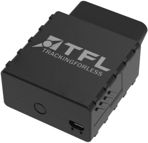 TrackingForLess MCX101 OBD2 GPS Vehicle Tracker, Real-Time Location, Route History, Collision Alerts, Geofence, Fault Codes | Cat 1 Cellular with Bluetooth | Includes One Month Free TFL Service