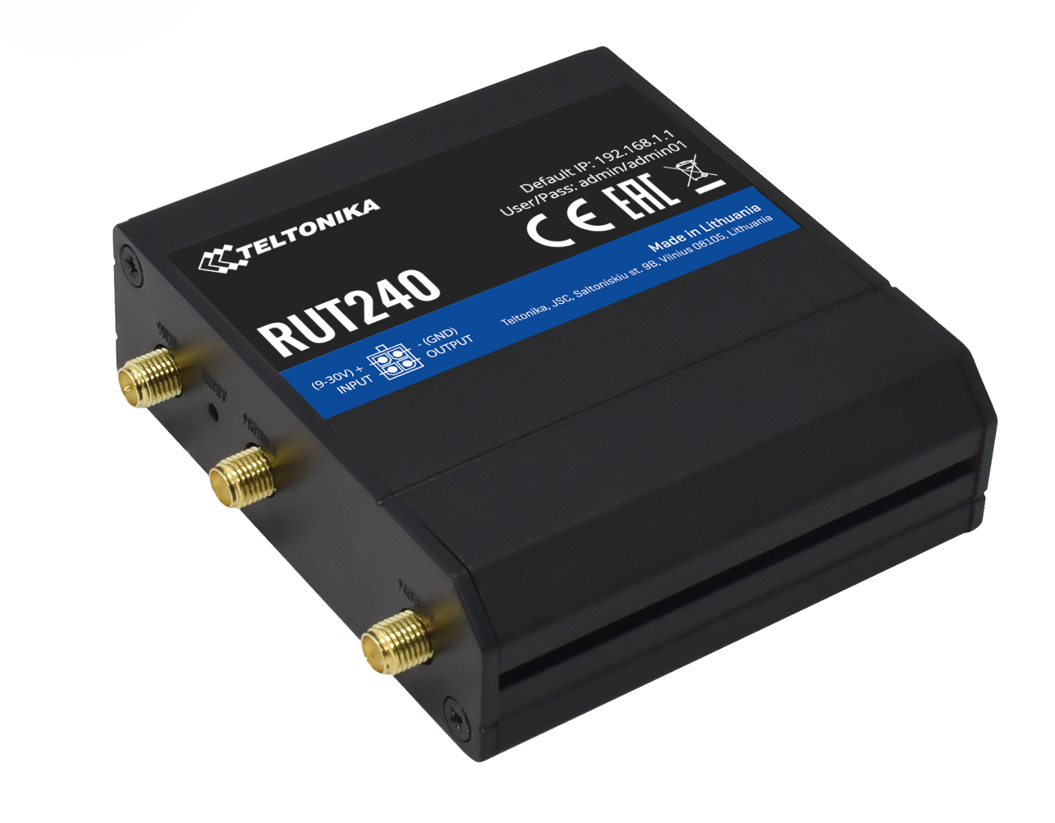 Teltonika RUT240 4G/LTE Cat 4 Industrial Cellular Router | RUT24001U000 | AT&T/T-Mobile