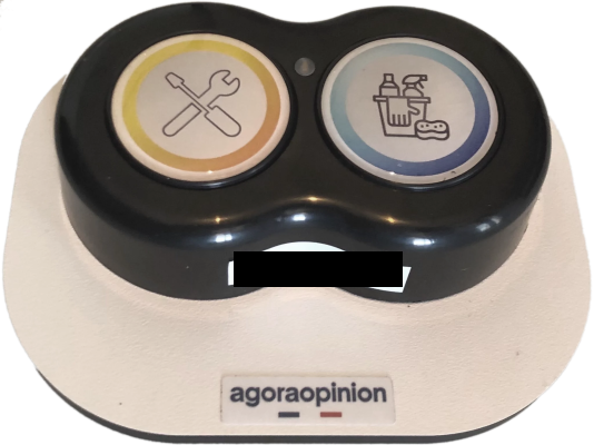 AgoraOpinion Two-Button Service Request Panel | Wall-Mounted