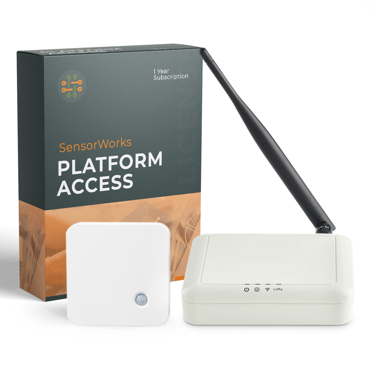 SensorWorks ERS Sound and Motion Sensor with LoRa Indoor Femto Gateway with 1-Year SensorWorks Platform Access License