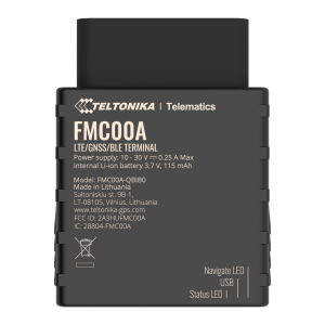 Teltonika FMC00A 4G/LTE Cat 1 OBD-II GPS Tracker | BT/BLE 4.0 | GPS/GLONASS/GALILEO/BEIDOU/QZSS | FMC00A3DNJ01