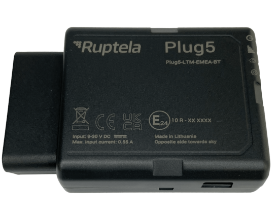 Ruptela Plug5 OBD Dongle GPS Tracker | Cellular/BLE/GPS | Plug-and-Play | Plug5-LTM-NA-BT
