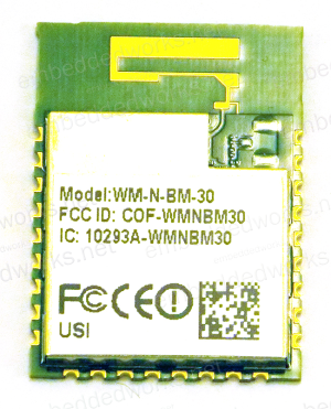 USI WM-N-BM-30-AYLA 802.11bgn Smart Wi-IoT Module | Broadcom BCM43362 + STM32F411