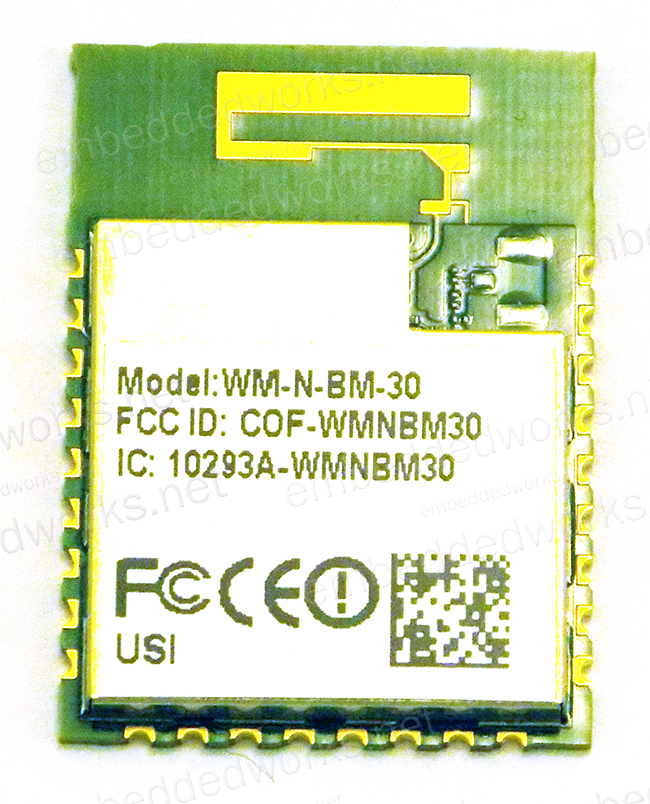 USI WM-N-BM-30-AYLA 802.11bgn Smart Wi-IoT Module | Broadcom BCM43362 + STM32F411