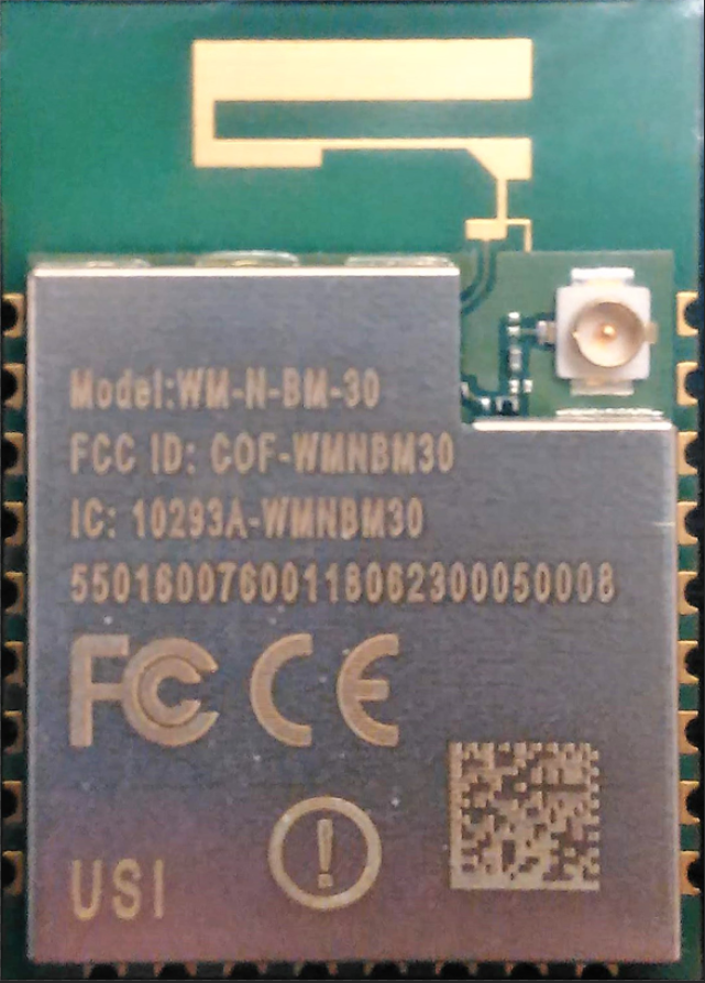 USI WM-N-BM-30A-UFL 802.11bgn Smart Wi-IoT Module | Broadcom BCM43362 + STM32F411