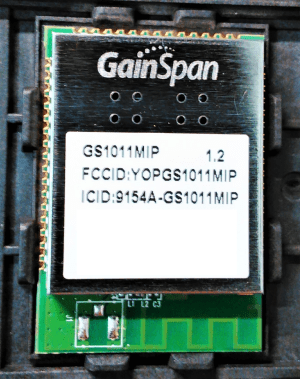 GainSpan GS1011MIP Low-Power Wi-Fi Module with Internal PA PCB Trace Antenna