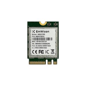 EmWicon WMX7205-0 M.2 | 802.11ax Wi-Fi 6E | BT 5.2 | 2×2 I-PEX MHF-4 | Qualcomm WCN6856-5