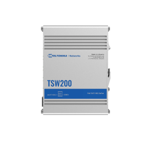 Teltonika TSW200 Industrial Unmanaged PoE+ Switch | Integrated DIN Rail Bracket | No PSU | TSW200 0000B0