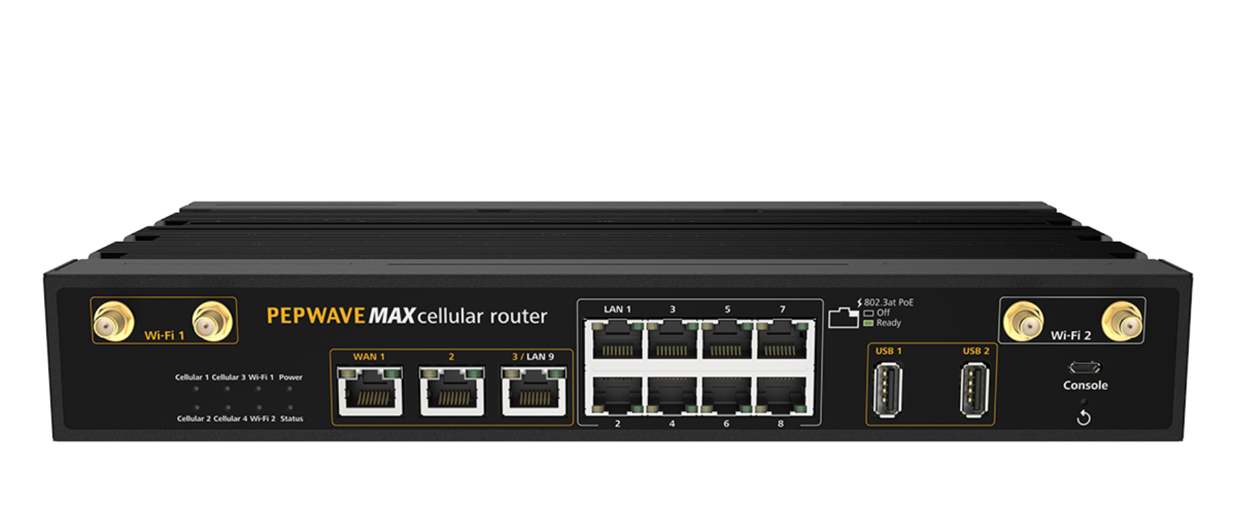 Peplink Max HD2 MBX 4G LTE Cat 20 Router | MAX-HD2-MBX-GLTE-S-T | Global | 2× Embedded Modems