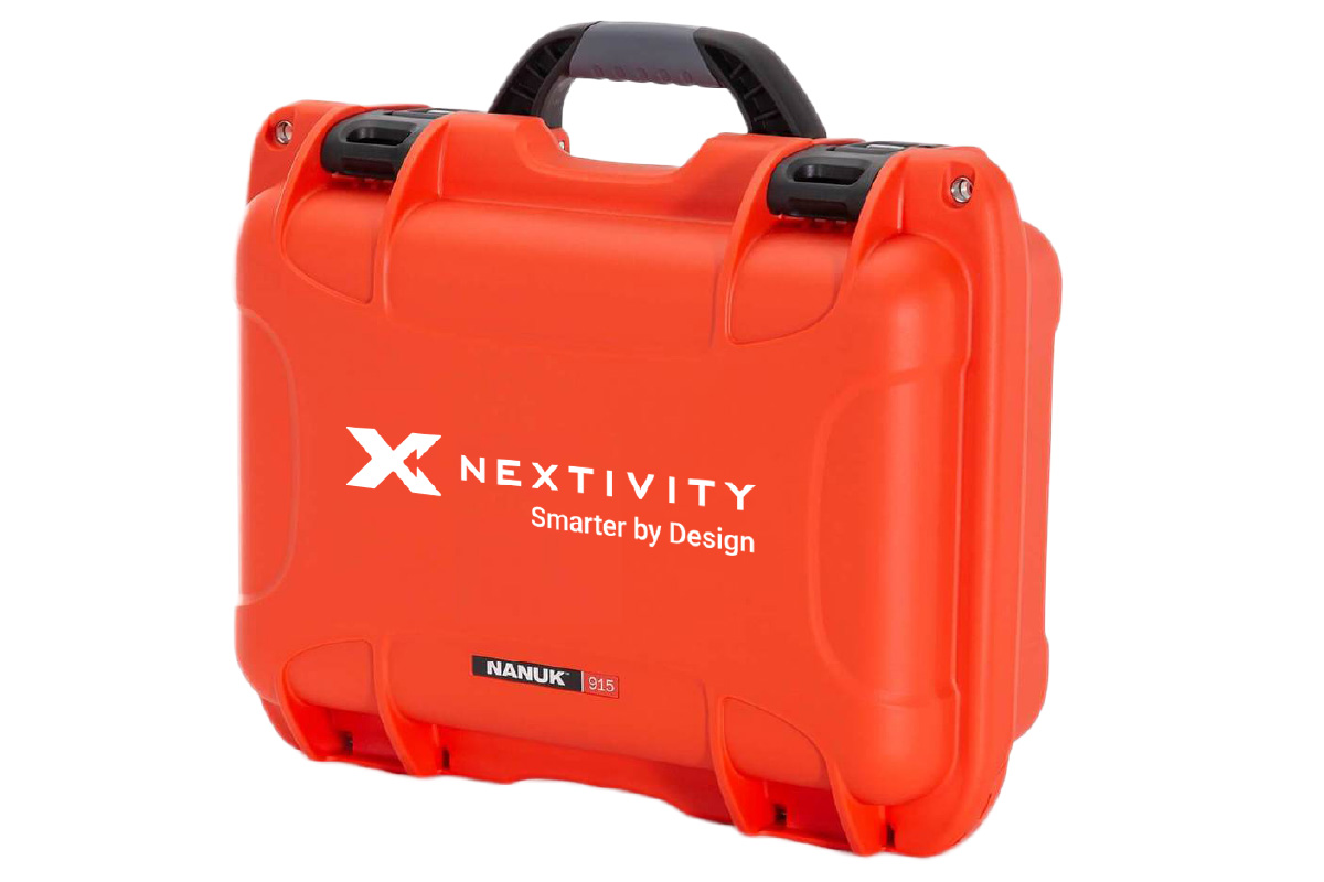 Nextivity SHIELD HPUE MegaGO | AW12-MEGA-CASE-O | AW12-HP Modem and AW12-EI USB to Ethernet Converter | Orange Case