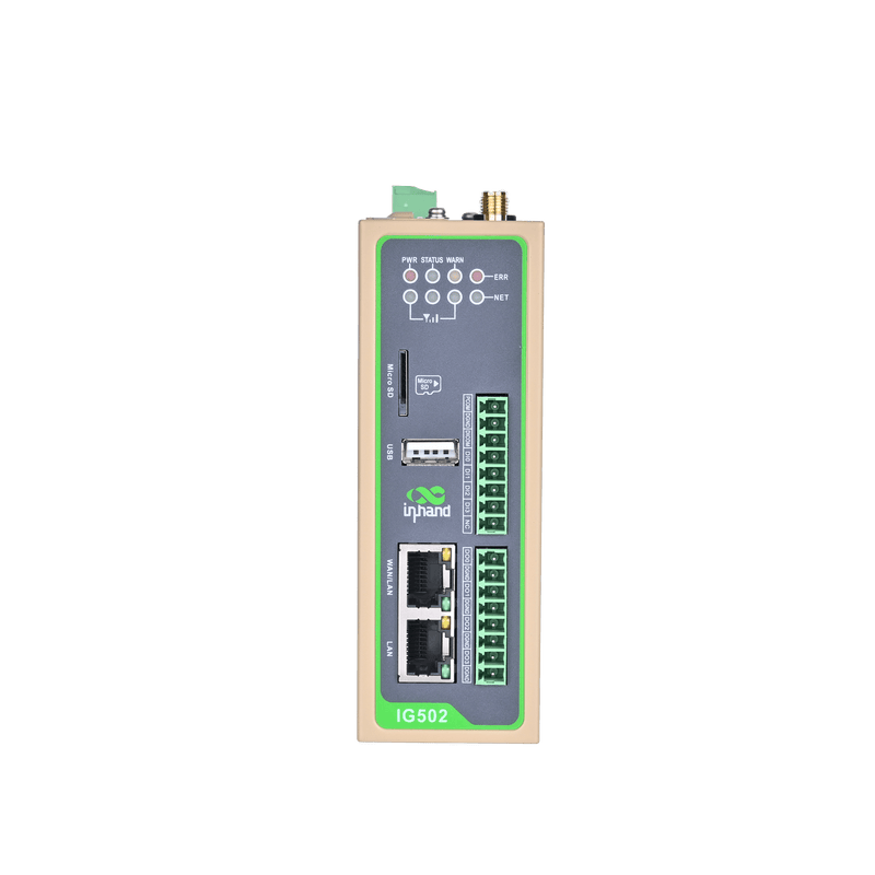 InHand IG502 4G/LTE Cat 1 Cellular Edge Gateway with Python | Extra RS232/RS485 I/Os | IG502-FQ33-IO