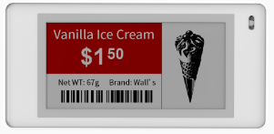 Minew DS021R 2.13 in. Ultra-Thin Digital Display | BLE 5.0 | NFC Wake Up | Black/White/Red