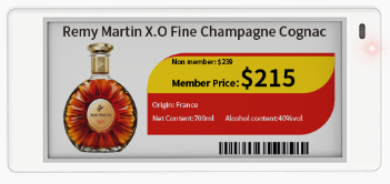 Minew DS029Q 2.9 in. Digital Display | BLE 5.0 | NFC Wake Up | Black/White/Red/Yellow