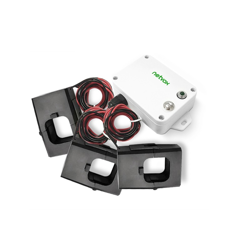 Netvox R718N363 Wireless 3-Phase Current Meter | LoRaWAN | 3× 630A Clamp-On CT